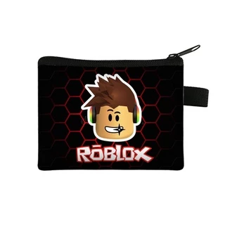 กระเป๋าสตางค์เหรียญ ซิปสั้น ขนาด 13.5x11 ซม. ลายเกม Roblox พร้อมห่วงพวงกุญแจ สําหรับนักเรียน