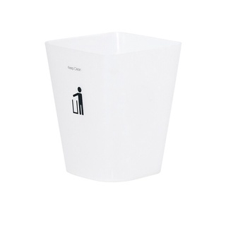 ถังขยะเหลี่ยม 11 ลิตรDKWHH-224P/6ขาวใส ถังขยะ 11 Liter Square Trash Can DKWHH-224P/6 White