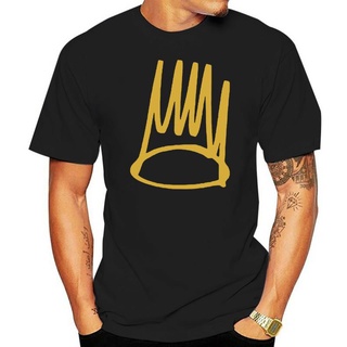 เสื้อยืดผ้าฝ้ายพิมพ์ลายขายดี เสื้อยืดแขนสั้นลําลอง พิมพ์ลาย Dreamville Records J Cole Crown Hot Stamping สําหรับผู้ชาย 2