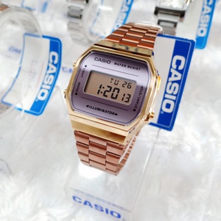 นาฬิกา CASIO ของแท้ รับประกันศูนย์ รุ่น A168WECM-5 นาฬิกาดิจิตอล รุ่นใหม่ ใส่ได้ทั้งชายและหญิง สายปรับเลื่อนได้