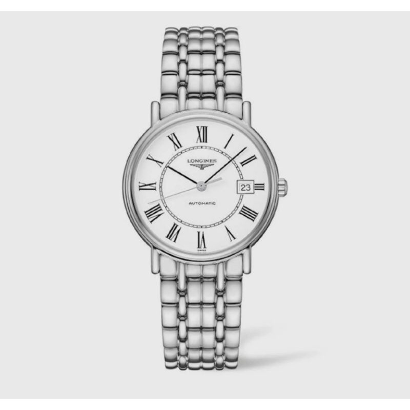 Longines White Automatic  Stainless มือสอง
