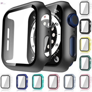 ฟิล์มกันรอยหน้าจอ PC พร้อมเคส แบบเต็มจอ สําหรับ Watch Case Series 7 6 SE 5 4 3 2 1 45 41 44 40 42 38 มม.