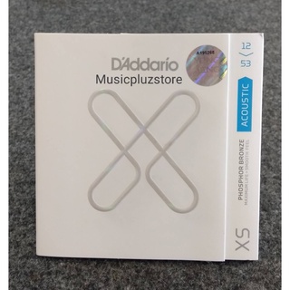 DAddario® XSAPB1253 สายกีตาร์โปร่ง เบอร์ 12 แบบ XS Phosphor Bronze ซีรีย์ XS (Light, 12 - 53) ** Made in USA **