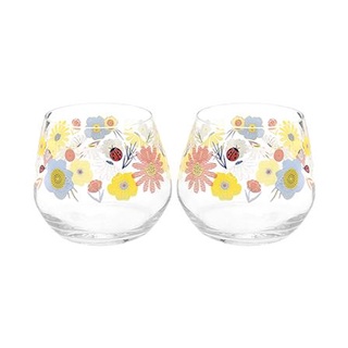 แก้วน้ำ OCEAN GLASS MEADOW FLOWER 345 มล. แพ็ก 2 ชิ้น ใช้สำหรับใส่เครื่องดื่ม