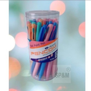 ปากกาลูกลื่น 2 สี Pencom (24ด้าม/กล่อง)