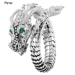 Flyup แหวนปรับขนาดได้ ลายมังกรจีน สุดเท่ สําหรับผู้ชาย และผู้หญิง