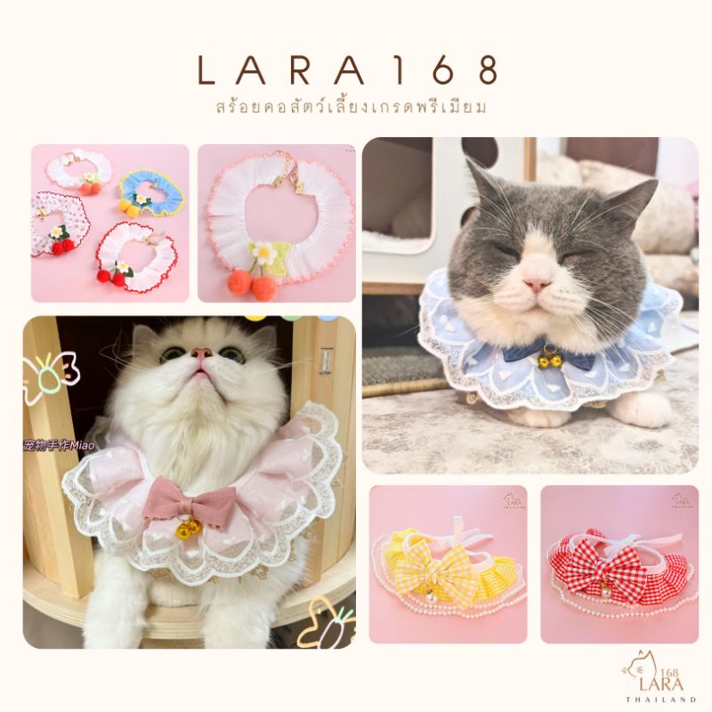 SET3 ปลอกคอแมว​ แบบมีระบาย ปลอกคอ​สัตว์​เลี้ยง​ ( D​0​6 )