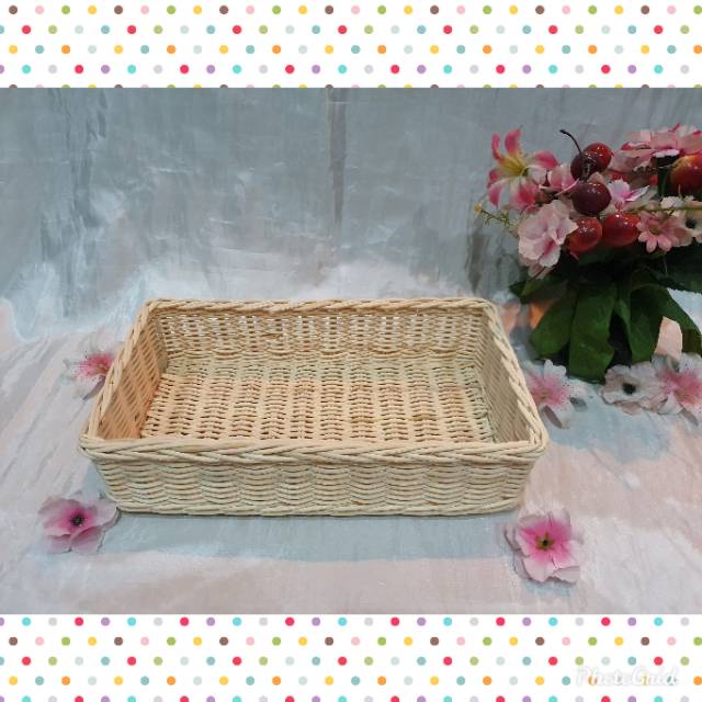 K65M - กล่องตะกร้าหวายพรีเมี่ยม M 30x17x7 ซม.hampers กล่องพัสดุของขวัญแต่งงานของที่ระลึกของขวัญ