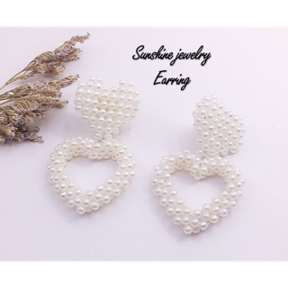 ต่างหูน่ารัก ต่างหูมุก earrings ต่างหูแฟชั่น🐚✨