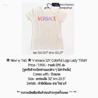 ★ NeW w TaG ★ V ersace 12Y Colorful Logo Lady TShirt