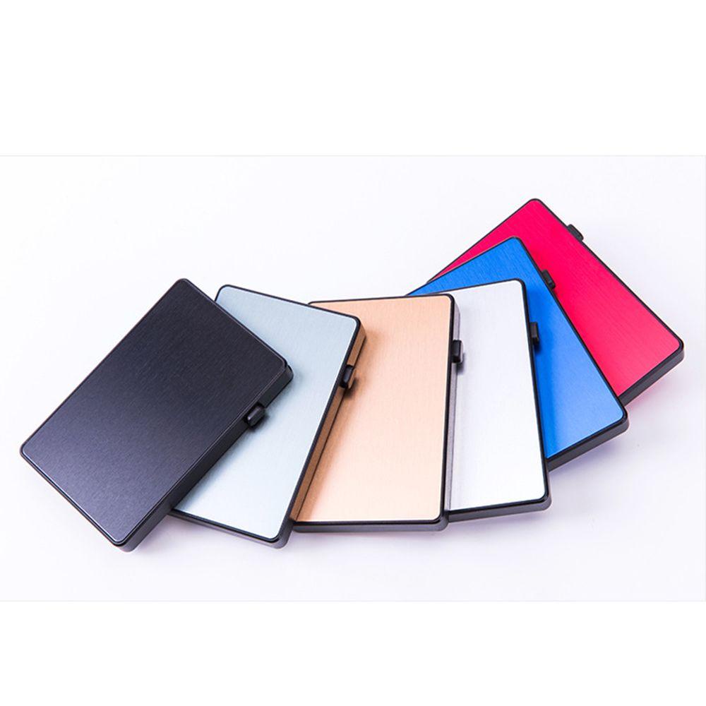 Estrenar ผู้ถือบัตรเครดิตอลูมิเนียม Slim Business Men Anti Theft Ultra Thin กระเป๋าผู้ชาย RFID Blocking
