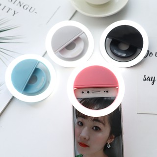 Selfie Ring Light Usb ชาร์จเซลฟี่แบบพกพาแฟลช Led กล้องถ่ายภาพโทรศัพท์ Ring Light เสริมการถ่ายภาพสำหรับสมาร์ทโฟน Iphone ที่ติดโทรศัพ กระจกบานใหญ่ อุปกรณ์เสริมโทรศัพท์ ขาตั้งกล้องมือถือพร้อมไฟ