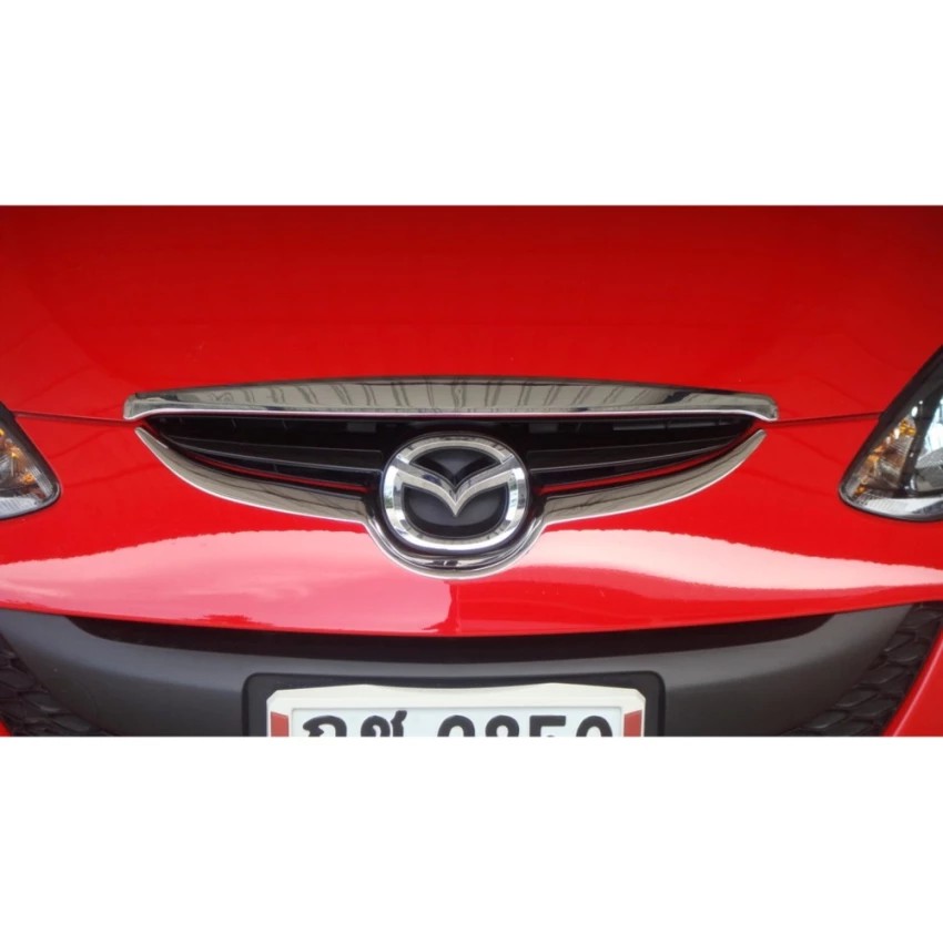 Front Grill Trim Upper-Lower คิ้วกระจังหน้า Mazda 2 2010-2014   #5338