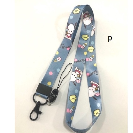 POCHACCO GSK สายคล้องคอ สายคล้องบัตร ห้อยโทรศัพท์ ลาย POCHACCO น่ารัก มีก้ามปู มีห่วงเล็ก ถอดได้ ขนา