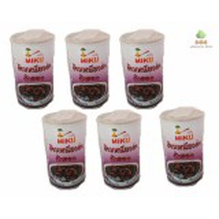 มิกุ ข้าวเหนียวดำถั่วแดง 330 กรัม 6 กระป๋อง Miku Black Glutinous Rice  Red Bean 330 grams 6 cans #260