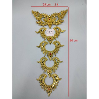 ห้อยหน้าขนาดกลางลายชั้นวง5ชั้น