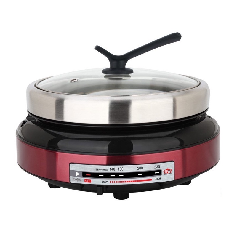 House Worth เฮ้าส์เวิร์ด หม้อสุกี้&บาร์บีคิว ต้ม ผัด ทอด รุ่น CRJ-100HI หม้อสุกี้ ความจุ 4 ลิตร