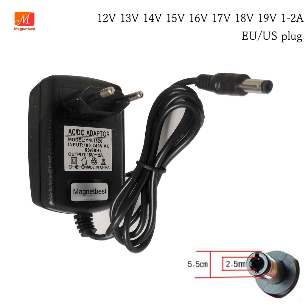 อะแดปเตอร์ชาร์จพาวเวอร์ซัพพลาย 3V 4.5V 5V 6V 7.5V 8V 9V 10V 12V 15V 18V 19V 24V 36V 1.7A ปรับได้ 60W AC DC