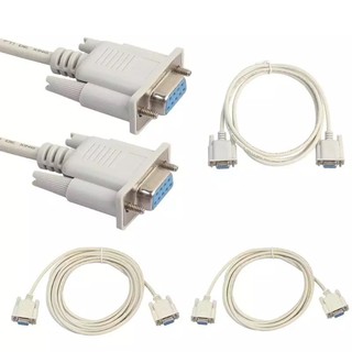 RS232 สาย RS-232 DB9F to DB9F หญิงหญิง DB9 ขั้วต่อ Serial Null Modem HDPE ฉนวนกันความร้อนออกแบบมาตรฐาน UL