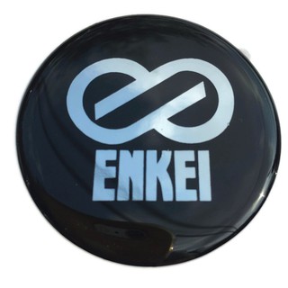 ENKEI สติ๊กเกอร์ เรซิน กลม นูน sticker ล้อรถ บีบีเอส Resins logo โลโก้ (พื้นสีเงินไม่กากเพชร) BMW