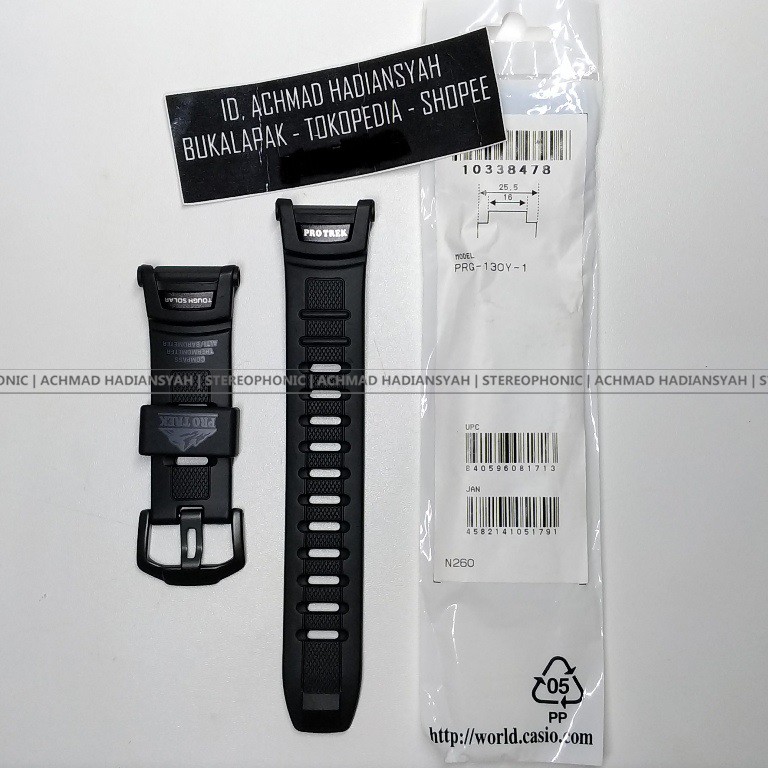 สายนาฬิกาข้อมือ สีดํา สําหรับ Casio Protrek PRG130y-1 PRG130-y Band PRG130 PRW1500y-1
