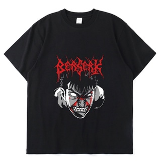 เสื้อยืดโอเวอร์ไซส์เสื้อยืด พิมพ์ลายอนิเมะ Berserk Guts 2022 สไตล์ฮาราจูกุ สีดํา แฟชั่นฤดูร้อน สําหรับผู้ชาย#39; s สีขาว