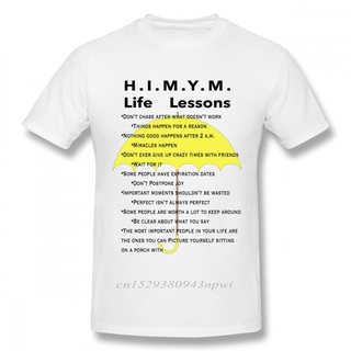 ถูกสุดๆเสื้อยืดลําลอง แขนสั้น คอกลม พิมพ์ลาย How I Met Your Mother Life Lessons คุณภาพสูง สําหรับผู้ชาย และผู้หญิงรหัสเต