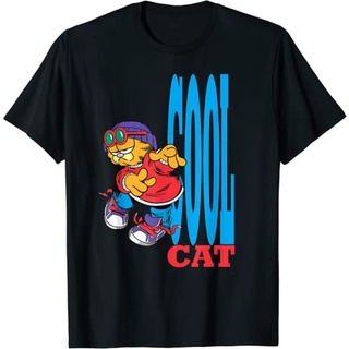 เสื้อยืดผ้าฝ้ายพรีเมี่ยม เสื้อยืด ลายแมวการ์ฟิลด์