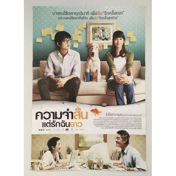 โปสเตอร์หนังไทยความจำสั้นแต่รักฉันยาว*แท้พิมพ์พร้อมหนังฉาย | Shopee Thailand