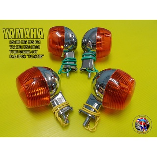 YAMAHA RS100 YG5 YF5 FS1 YL2 LT3 LB50 LB80 TURN SIGNAL SET F&amp;R 4PCS. "PLASTIC" ชุดไฟเลี้ยวหน้าหลัง-ซ้ายขวา 4ชิ้น