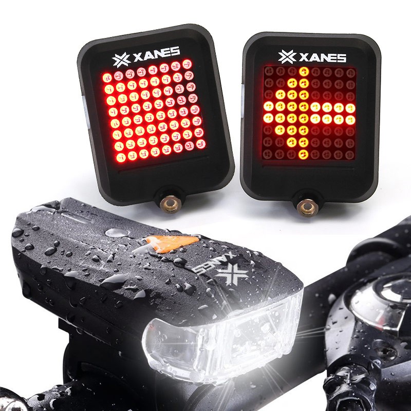 XANES 600LM ไฟหน้าแบบมาตรฐานสำหรับจักรยาน 64 LED ไฟเตือนท้ายจักรยาน