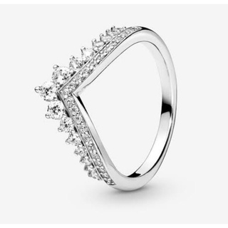 (ลด120.- เก็บโค้ดหน้าร้าน) แหวนเงิน แหวนเงินแต่งเพชร Silver 925 Crown Ring Size 6