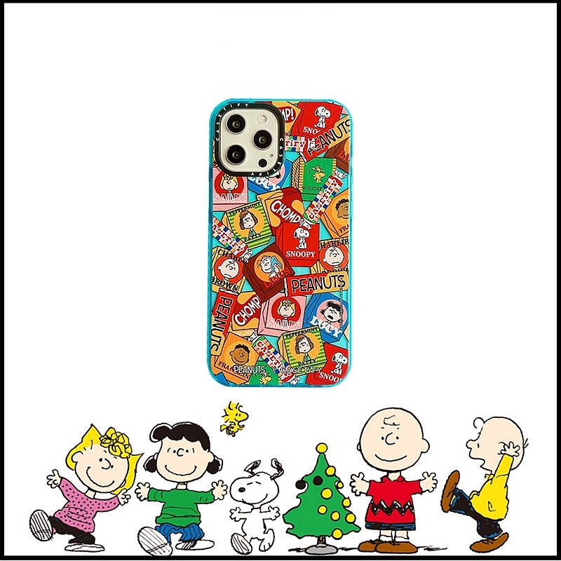 Casetify เคสโทรศัพท์ซิลิโคน TPU ลาย PEANUTS Gang Snoopy สําหรับ For iPhone 7 8 Plus X XS XR 11 12 13 Mini Pro Max SE 2020 #7