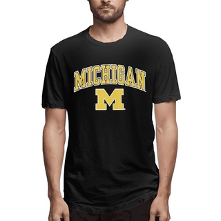 เสื้อยืด พิมพ์ลาย Michigan Wolverines Arch Arch สไตล์ฮาราจูกุ สําหรับผู้ชาย