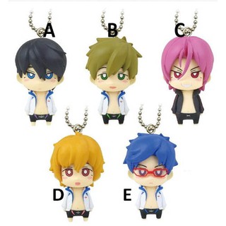 Gashapon Free! Iwatobi Swim Club พวงกุญแจโมเดลการ์ตูน Free! หนุ่มนักว่ายน้ำ งานลิขสิทธิ์ Takara Tomy แท้จากญี่ปุ่น