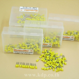 หางปลาหุ้ม แบบหุ้มปลายสาย Size : 1 Sqmm.รุ่น PKC 112 สีเหลือง (500 ชิ้น)