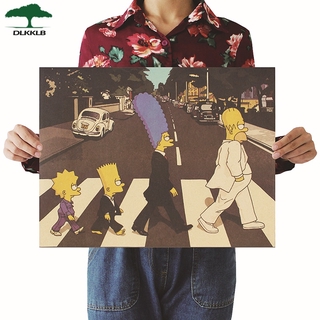 Dlkklb สติ๊กเกอร์โปสเตอร์ The Simpsons Rock Band สําหรับติดตกแต่งผนังบ้าน