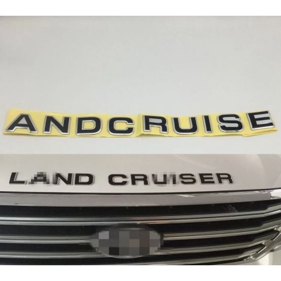 โลโก้สติกเกอร์ติดฝากระโปรง โตโยต้า แลนด์ครูซเซอร์ Toyota Landcruiser logo sticker