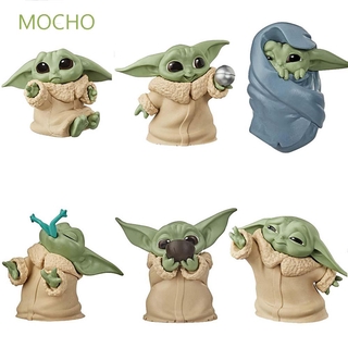 ราคาMocho ตุ๊กตาฟิกเกอร์ The Mandalorian Baby Yoda 6 ชิ้น /ชุด