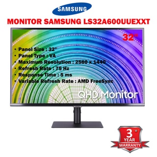 SAMSUNG LED Monitor 32" LS32A600UUEXXT IPS /75hz /5ms /2K MNL-001573 หน้าจอคอมพิวเตอร์