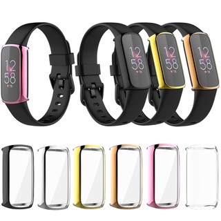 Tpu ชุบไฟฟ้า เคสป้องกัน สําหรับ Fitbit Luxe Smartwatch เทปนุ่ม ป้องกันหน้าจอ สําหรับ Fitbit Luxe เคสอุปกรณ์เสริม