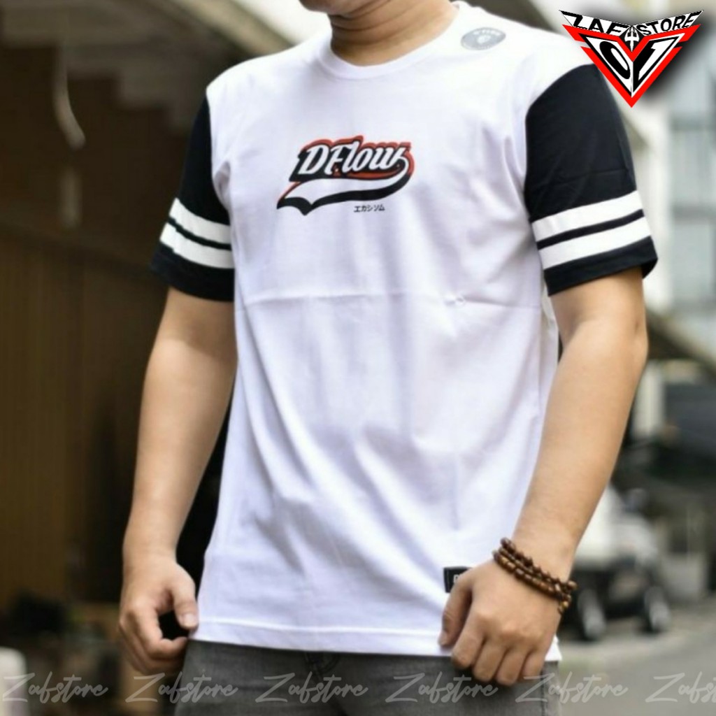 D& 39;flow - Original Dflow Distro T-Shirt - Men& 39;s Tops, ฟรีสติ๊กเกอร์