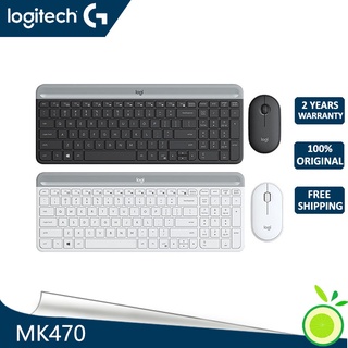 คีย์บอร์ดและเมาส์ไร้สาย LOGITECH MK470 SLIM WIRELESS COMBO อังกฤษ Warranty 2 - y