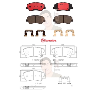 P30 073C ผ้าเบรก F (แท้ BREMBO รุ่น Ceramic) HYUNDAI เอลันต้า Elantra MD UD ปี11-&gt;