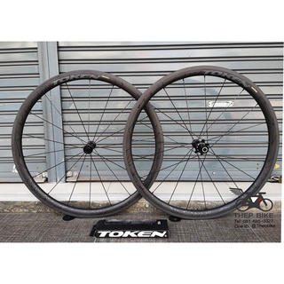 ล้อคาร์บอน เสือหมอบ Token ventous36 ขอบสูง 36 mm ริมเบรค tubeless ready