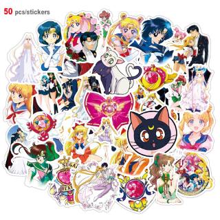 Sailor Moon สติกเกอร์กันน้ำรูปแบบที่แตกต่างกัน, 50 ชิ้น