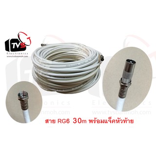 สายอากาศ RG-6 ยาว 30 เมตร พร้อมแจ็คหัวท้าย