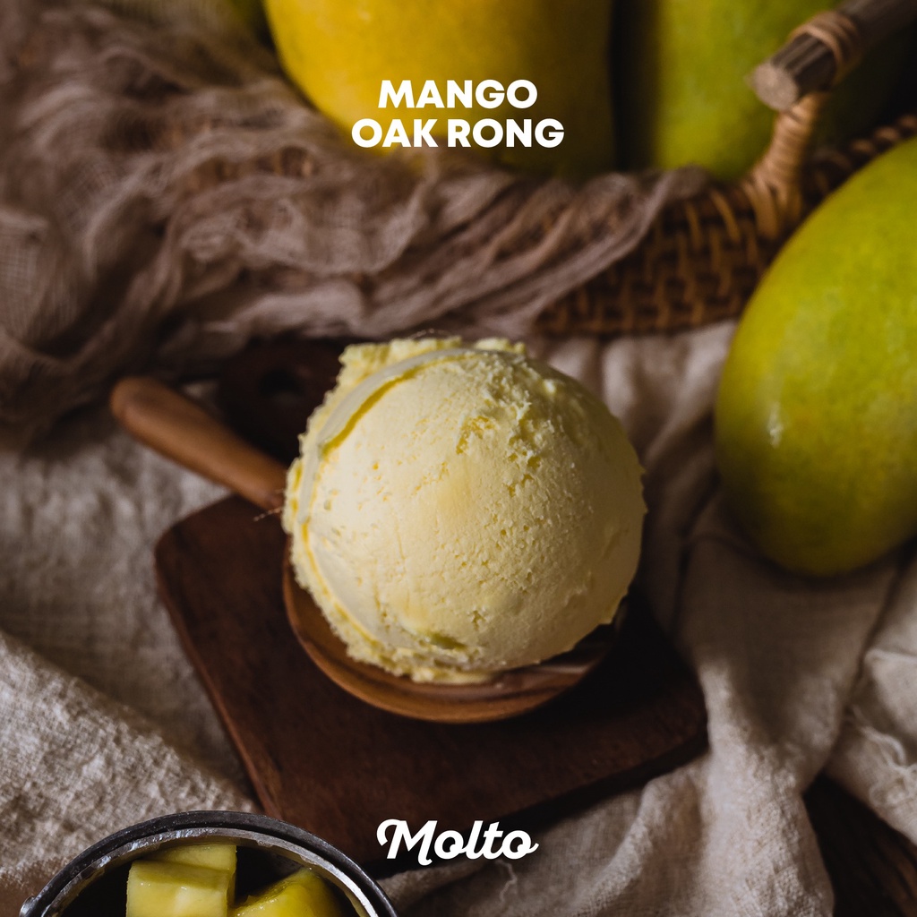 Mango Ork Rong (ไอศกรีม มะม่วงอกร่อง 1 ถ้วย 16 oz.) - Molto premium Gelato