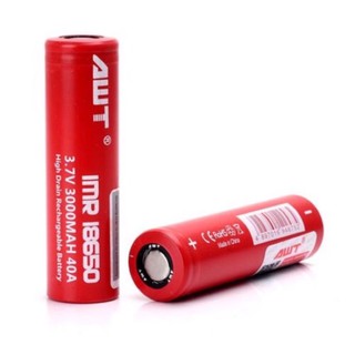 ถ่านชาร์จได้ถ่าน2ก้อน AWT IMR18650 3000mAh 3.7V ของแท้เช็คโค๊ดได้