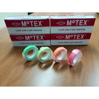 เทปปั๊มอักษรนูน Tape Motex สีนีออน ขนาด 9 มม. X 3 เมตร